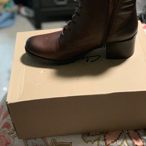 Clarks Brown Ankle Bootie, Brand New, Never Worn, Leather
